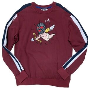 Men's Maroon bkys graphic Sweater Sz various